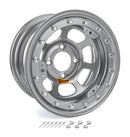 AERO RACE WHEELS 13x7 2in. 4.50 Silver Beadlock Wheel 33-074520S