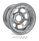 AERO RACE WHEELS 13x8 2in. 4.50 Silver Beadlock Wheel 33-084520S