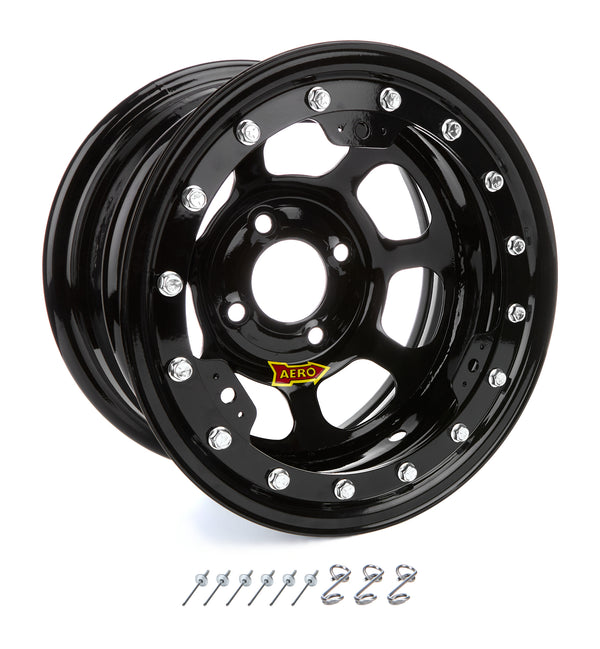 AERO RACE WHEELS 13x8 2in. 4.25 Black Beadlock 33-184220B