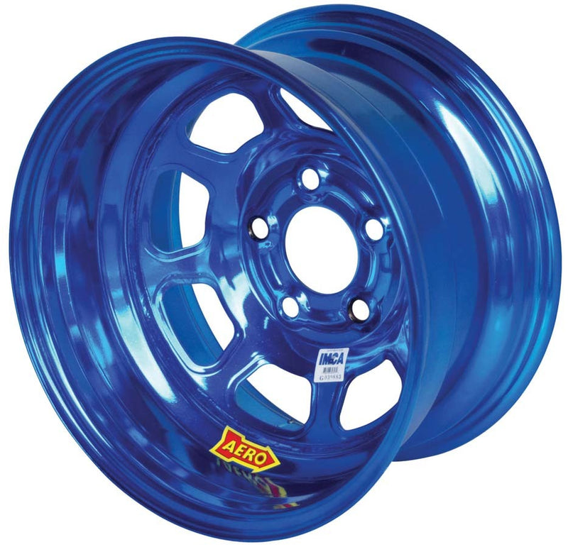 AERO RACE WHEELS 15x8 2in 5.00 Blue Chrome 52-985020BLU