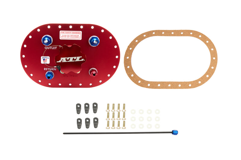 ATL FUEL CELLS Fill Plate Alum. w/Flap Valve -8an Fitting PT-BG-032