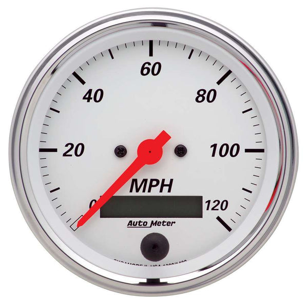 AUTOMETER 3-3/8in A/W Street Rod Speedo 1380
