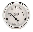 AUTOMETER Old Tyme White 2 1/16in Fuel 240-33 OHMS 1606