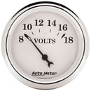 AUTOMETER Old Tyme White 2 1/16in Voltmeter 8-18 1692
