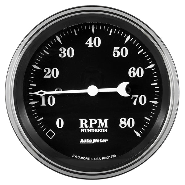 AUTOMETER 3-3/8 Tachometer 8000 RPM Old Tyme In-Dash 1790