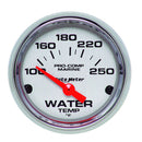 AUTOMETER 2-1/16 Water Temp Gauge 100-250F P/C Marine 200762-35