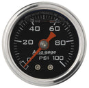 AUTOMETER 1-1/2in Pressure Gauge - 0-100psi - Black Face 2174