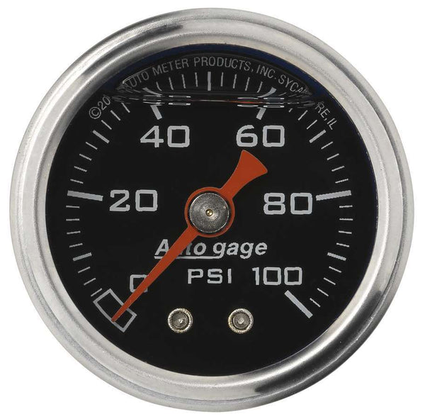 AUTOMETER 1-1/2in Pressure Gauge - 0-100psi - Black Face 2174
