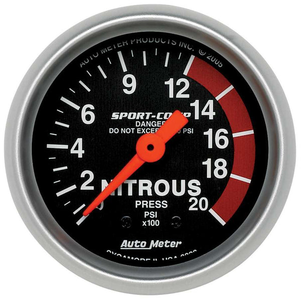 AUTOMETER 2-1/16in Sport Comp NOS Pressure Gauge 3328