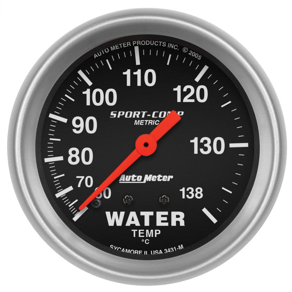 AUTOMETER 2-5/8in S/C Water Temp. Gauge - Metric 3431-M