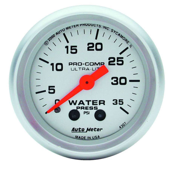 AUTOMETER 2-1/16in U/L Water Pressure Gauge 0-35psi 4307