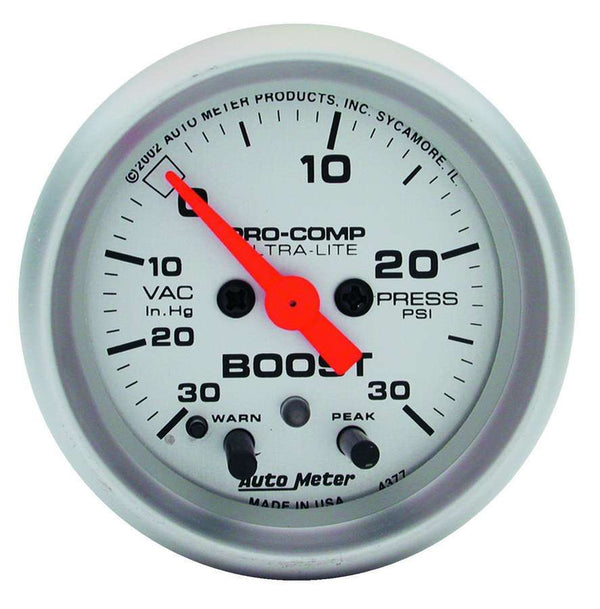 AUTOMETER 2-1/16in U/L Boost/Vac. Gauge 30in/15psi 4376