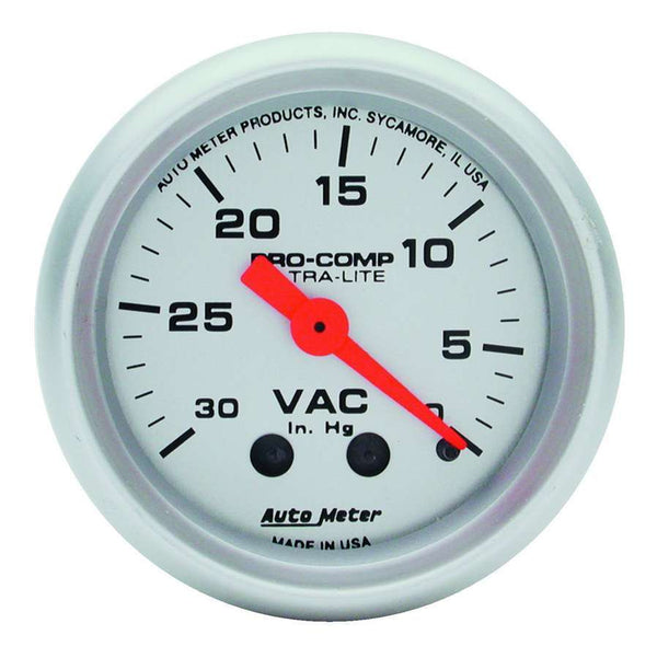 AUTOMETER Vacuum 30in Hg. Mini Ult 4384