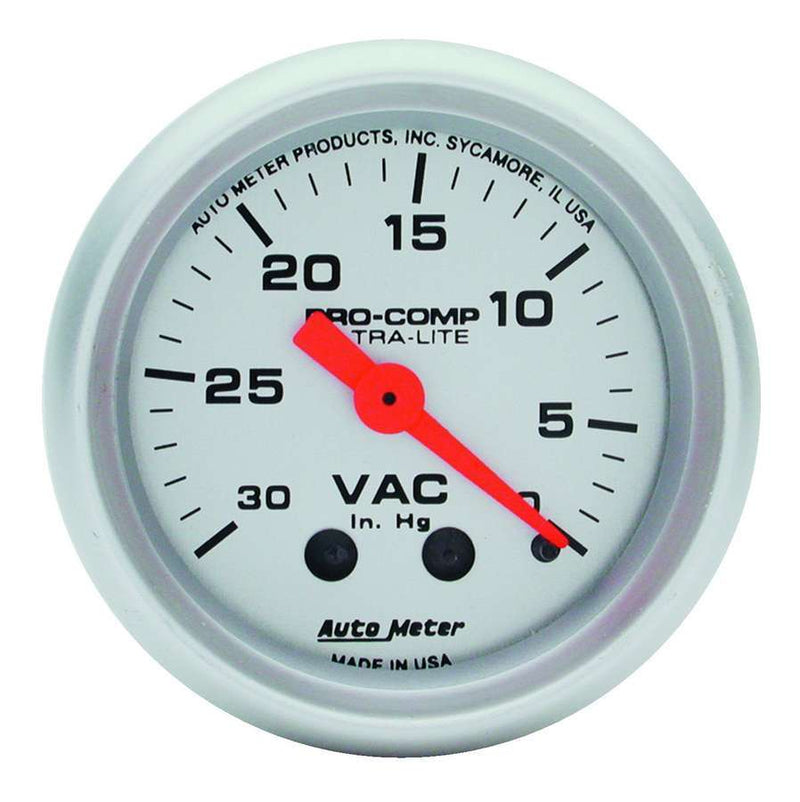 AUTOMETER Vacuum 30in Hg. Mini Ult 4384