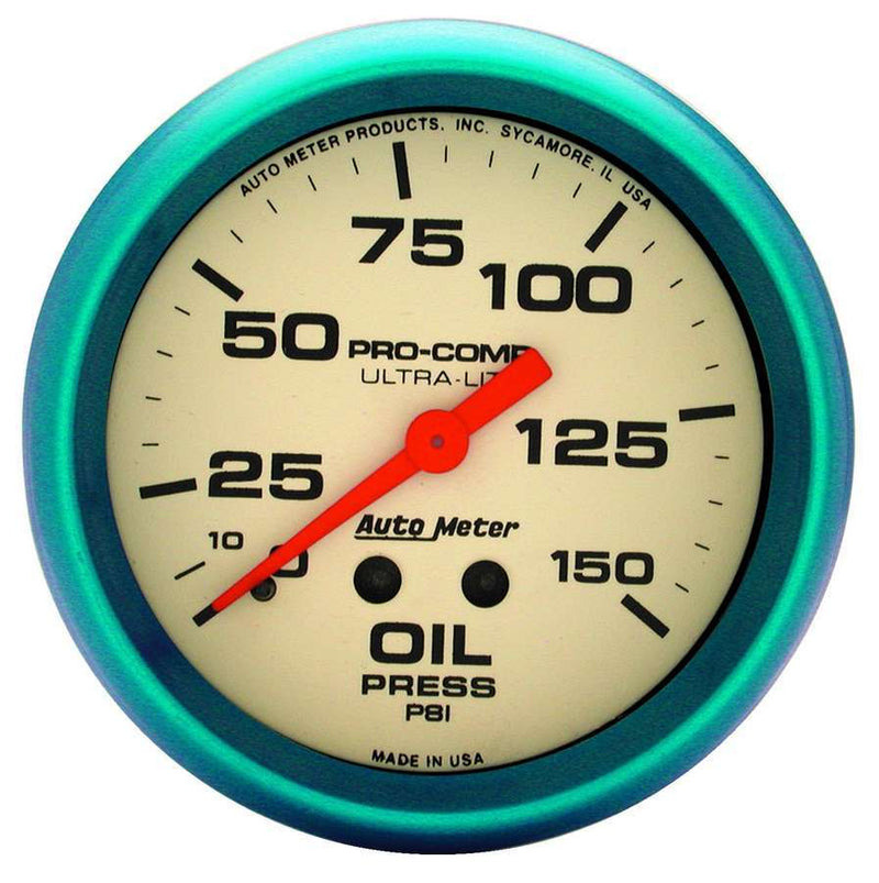 AUTOMETER 2-5/8 Ultra-Nite Oil Press. Gauge 0-150psi 4523