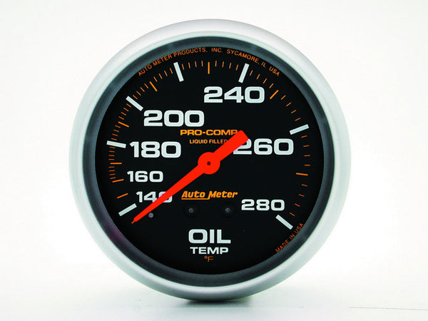 AUTOMETER 140-280 Oil Temp Gauge with 12ft Capillary Tube 5443