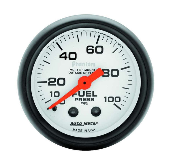 AUTOMETER 2-1/16in Phantom Fuel Pressure Gauge 0-100 PSI 5712