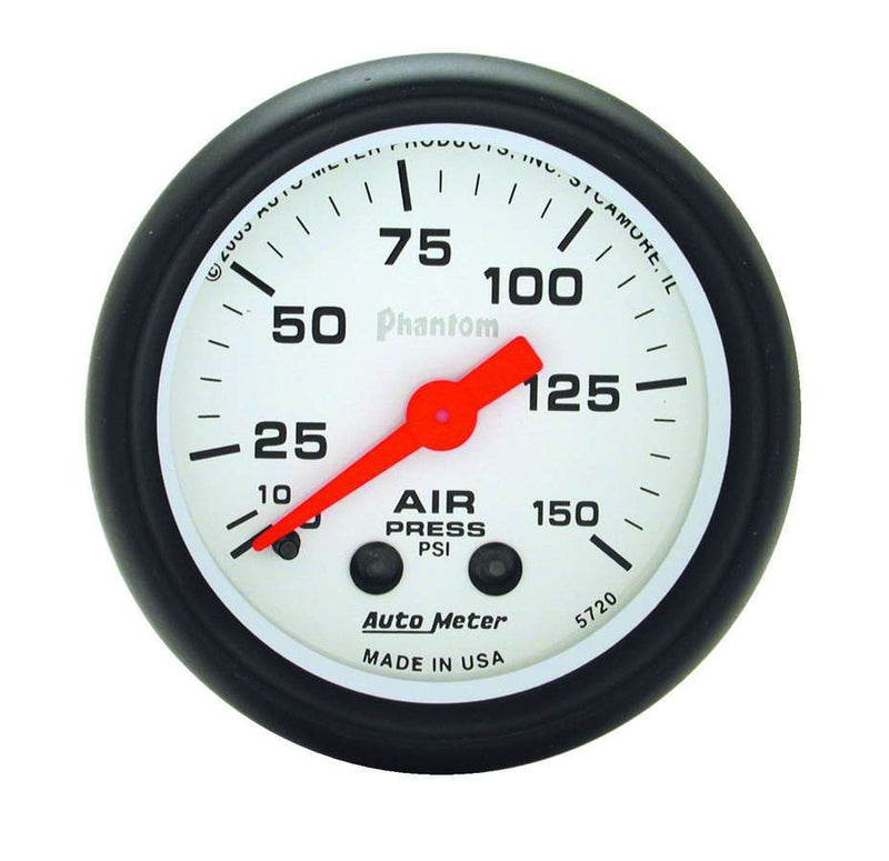AUTOMETER 2-1/16 Phantom Air Press. Gauge 0-150psi 5720