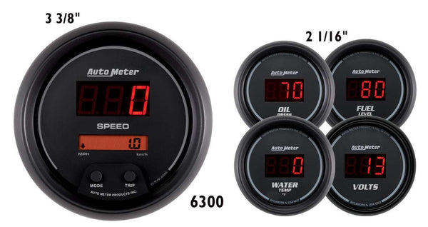 AUTOMETER Digital 5-Gauge Kit - Sport Comp 6300