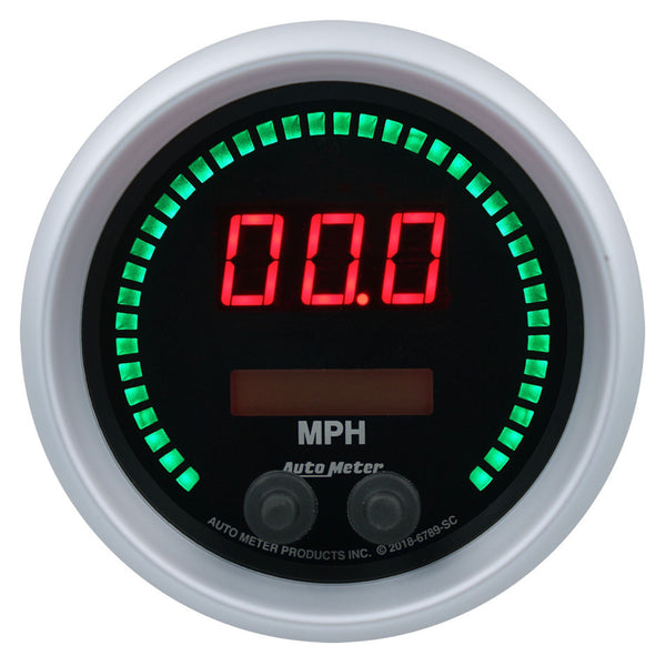 AUTOMETER 3-3/8 Speedometer 260mph Elite Digital SC Series 6789-SC