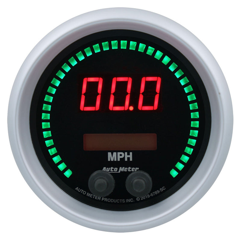 AUTOMETER 3-3/8 Speedometer 260mph Elite Digital SC Series 6789-SC