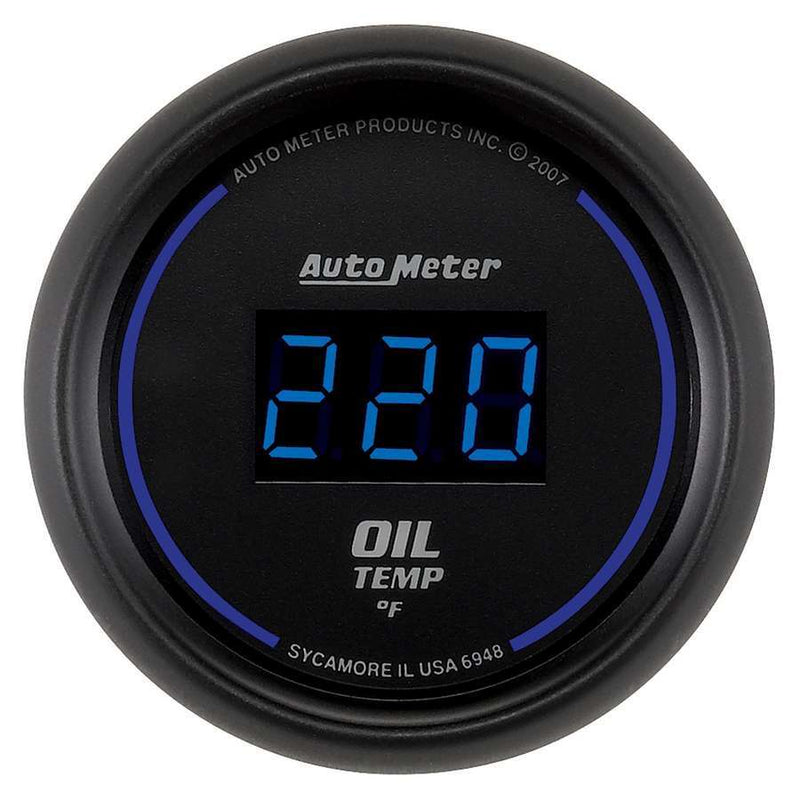 AUTOMETER 2-1/16in Cobalt Oil Temp Gauge Digital 340F 6948