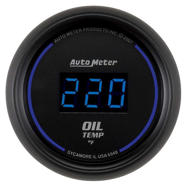 AUTOMETER 2-1/16in Cobalt Oil Temp Gauge Digital 340F 6948