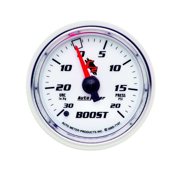 AUTOMETER 2-1/16in C2/S Boost/Vac Gauge 30in Hg/20psi 7107
