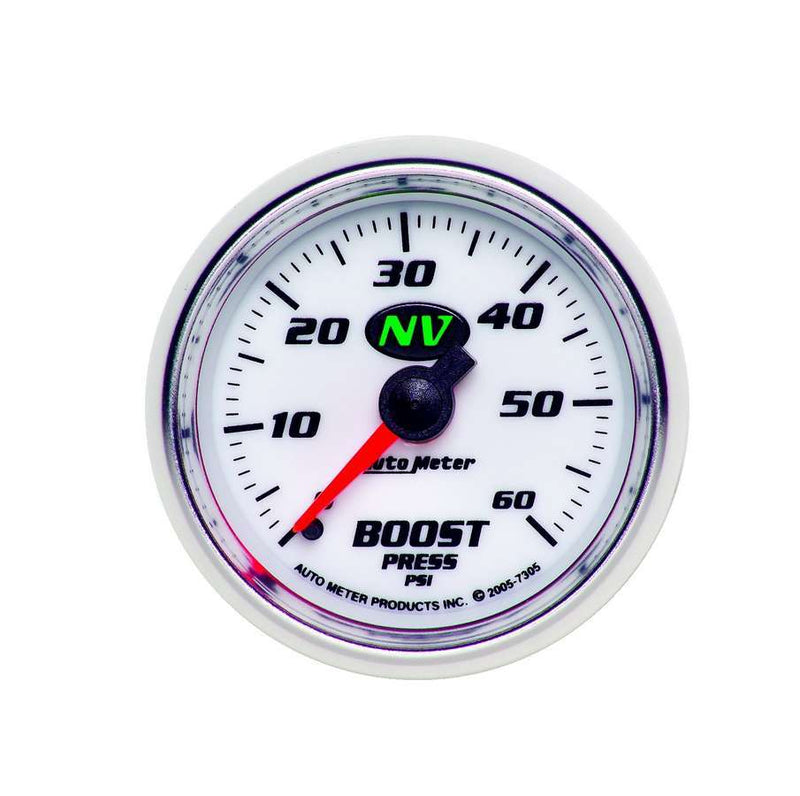 AUTOMETER 2-1/16in NV/S Boost Gauge 0-60psi 7305
