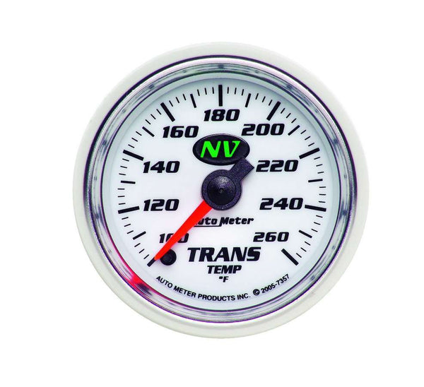 AUTOMETER 2-1/16in NV/S Trans. Tem Gauge 100-260 7357