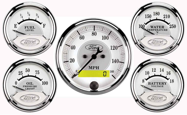 AUTOMETER Ford Racing 5 Gauge Kit - White Face 880087