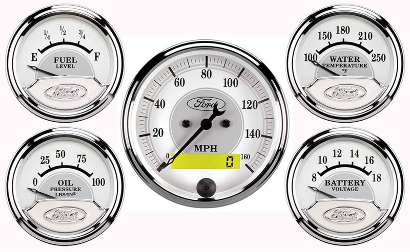AUTOMETER Ford Racing 5 Gauge Kit - White Face 880087
