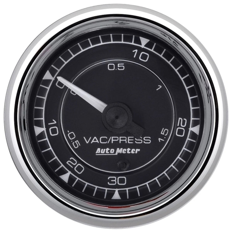 AUTOMETER 2/16 Chrono Chrome Gauge Vac/Boost 30HG/30PSI 9759