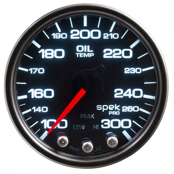 AUTOMETER 2-1/16 Oil Temp Gauge 100-300 Deg Black Dial P32252