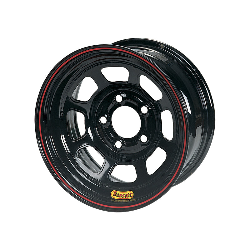 BASSETT Wheel 14x7 D-Hole 5x 4.5in 2in BS Black 47SF2