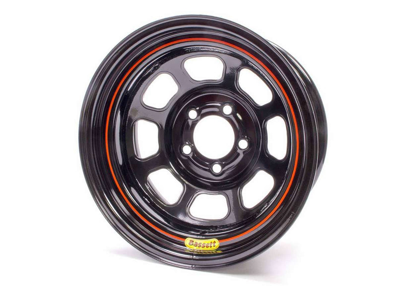 BASSETT 15x7 5x4.5 3.75in BS Black Rolled Wheel 57RF375