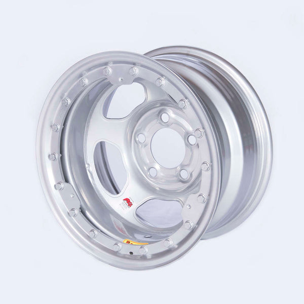 BASSETT 15x8 IMCA Silver Beadlock Inertia 5x4.75 58AC3ISLK