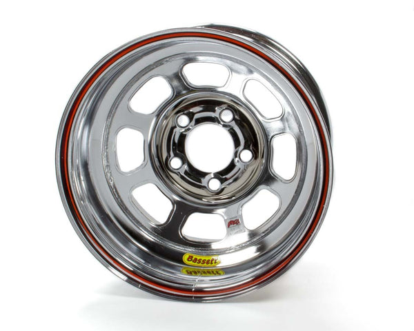 BASSETT 15x8 IMCA Wheel Rev. Bell D-Hole Chrome 58D52IRBC
