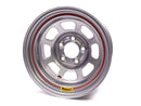 BASSETT 15X8 IMCA Wheel D-Hole Silver 5x4.75 58DC4IS