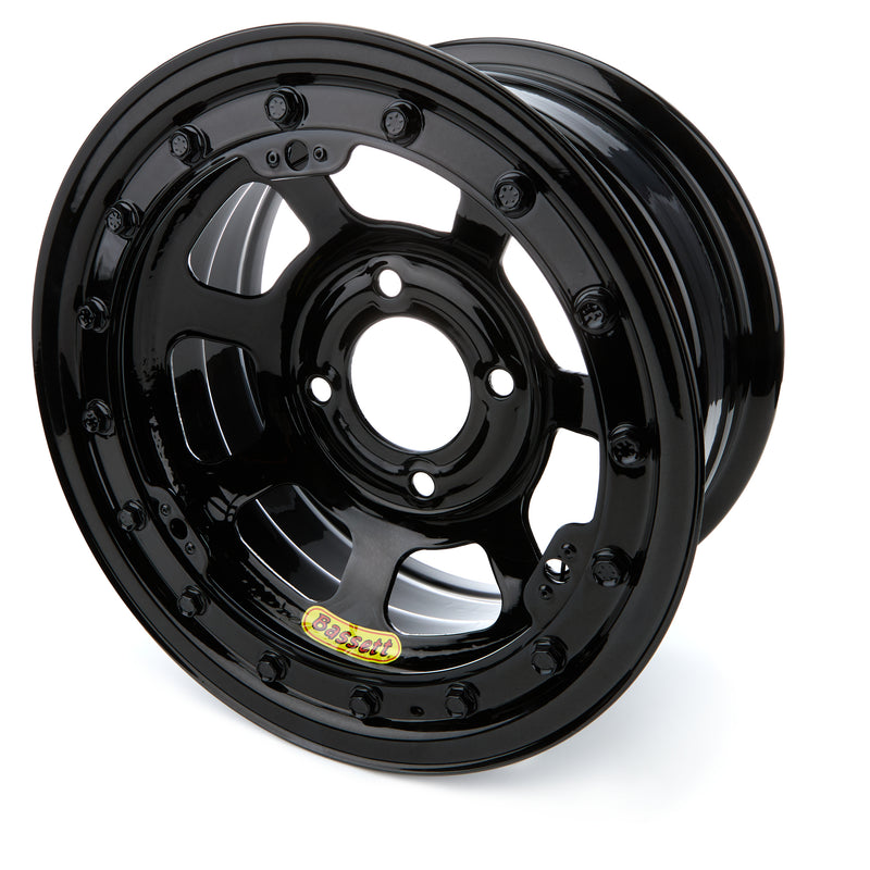 BASSETT Wheel 13X7 4X4.5 4in BS Black D-Hole L37ST4L