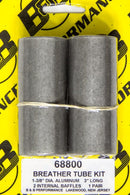 B and B PERFORMANCE PRODUCTS Breather Tube Kit - Alum. 3in Long (Pair) 68800