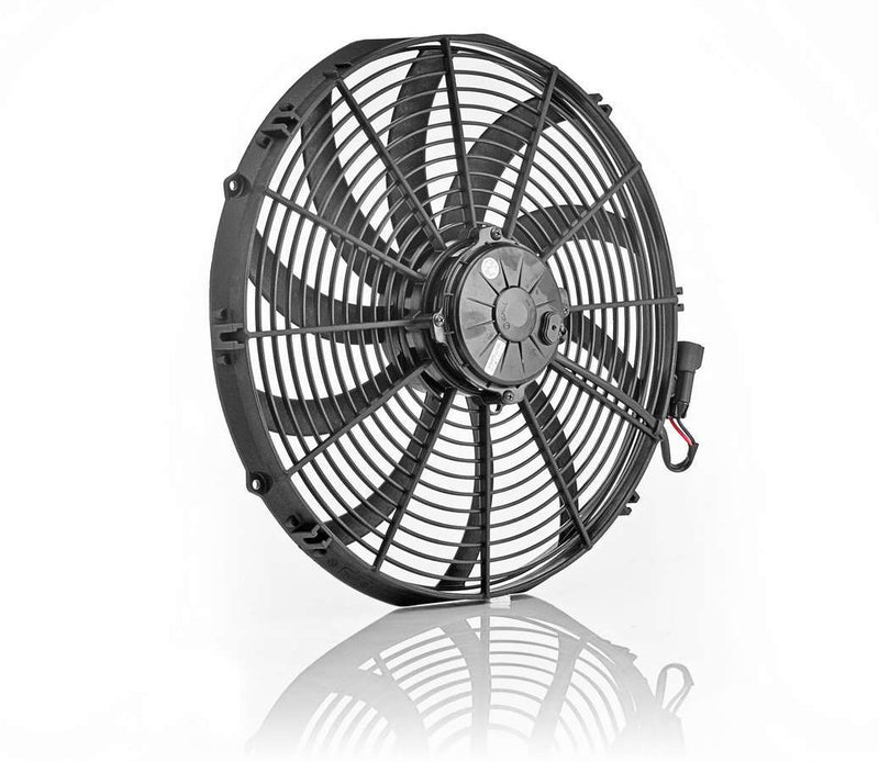 BE-COOL RADIATORS 16in Euro Black Electric Fan Super Duty Puller 75068