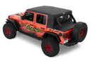 BESTOP 18- Jeep Wrangler JL 4DR Trektop Halftop Black 53902-35