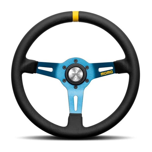 MOMO AUTOMOTIVE ACCESSORIES Steering Wheel MOD.08 Black/Blue R1908/BL33L