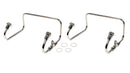 THE BLOWER SHOP Dual Inlet Fuel Line Kit Holley 4150 Polished SS 4372