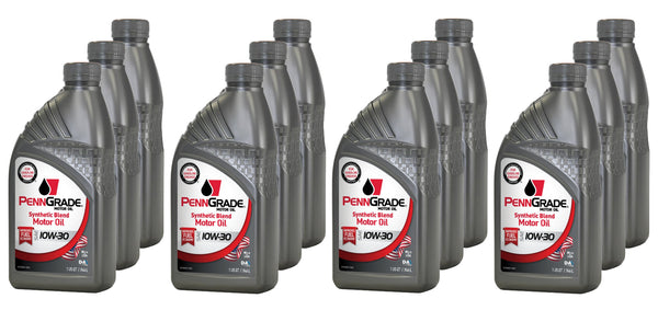 PENNGRADE MOTOR OIL PennGrade Syn Blend 10w 30 Case 12 x 1 Quart 62736