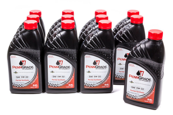 PENNGRADE MOTOR OIL 5w30 Racing Oil Cs/12-Qt Partial Synthetic 71096