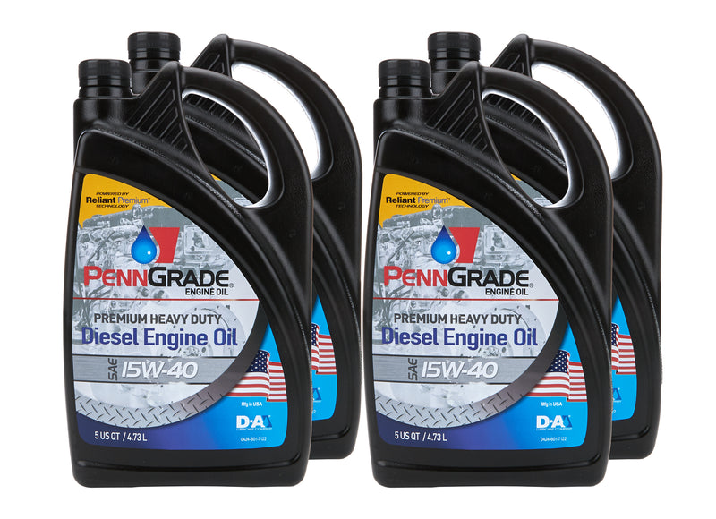 PENNGRADE MOTOR OIL 15w40 Diesel Engine Oil Case 4 x 5 Quart 72100-4