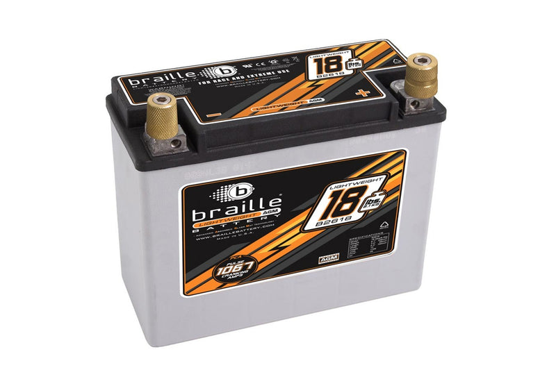 BRAILLE AUTO BATTERY Racing Battery 18lbs 1168 PCA 8.1x3.5x6.3 B2618