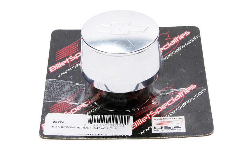 BILLET SPECIALTIES Bowtie Breather Fits 1-1/4in VC Hole 20220